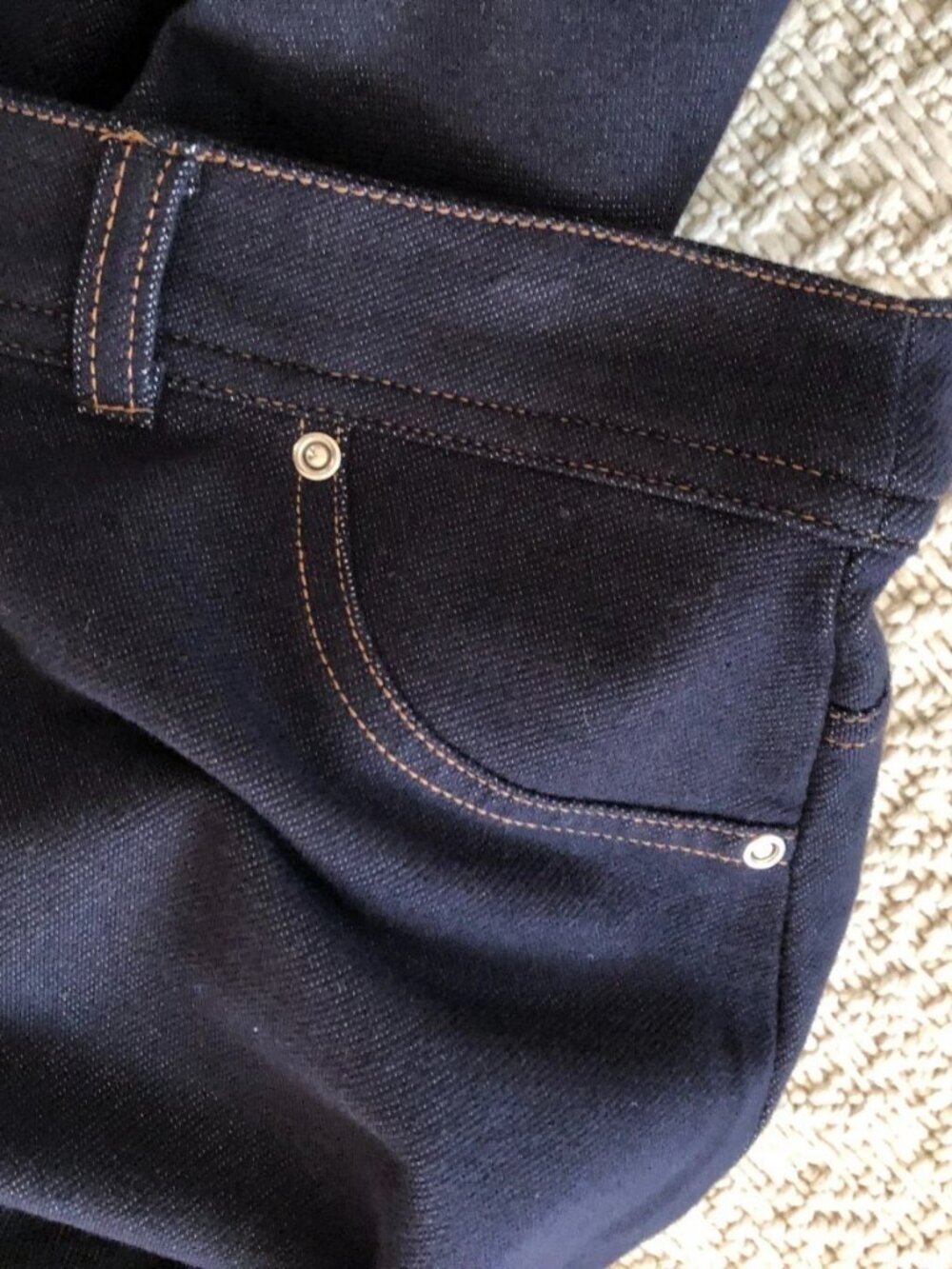American Sweetheart Women's Comfortable Pants Size L/P Soft Stretch Dark Blue - Picture 7 of 16